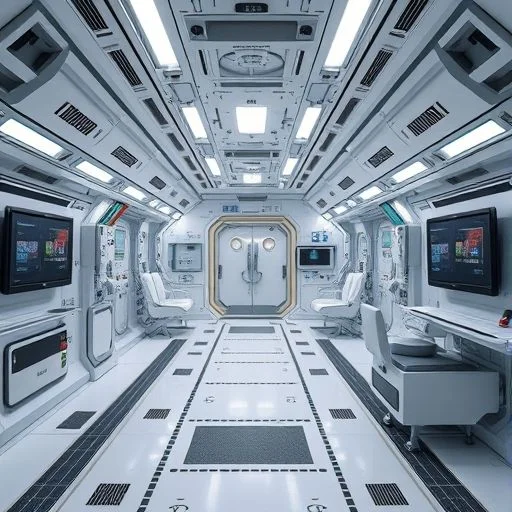 A dynamic, low-angle shot of a large, modular space station complex, slowly orbiting a majestic gas giant planet in the background. Emphasize the station's intricate structural details, advanced propulsion systems, and illuminated docking bays. Convey a sense of scale, ambition, and continuous progress. No human figures. Style: Epic, industrial sci-fi, grand, aspirational, realistic rendering, 21:9 cinematic aspect ratio.